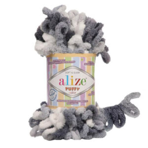 Alize Puffy Color lanka 100g, 5925 Lakritsijäätelö