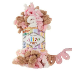 Alize Puffy Color lanka 100g, 6046 Mansikka-suklaa
