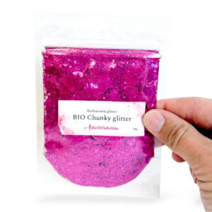 BIO Chunky Glitter 14g, KFJ912 Tumma pinkki