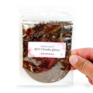 BIO Chunky Glitter 14g, KFJ406A Ruskea