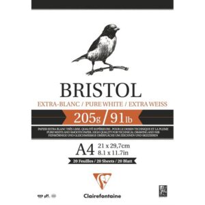 BRISTOL A4 PAD Extra White, 20 arkkia