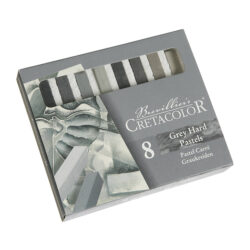 Cretacolor Hard Pastel Grey, kovat pastelliliidut 8kpl
