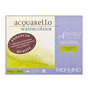 Fabriano Artistico Akvarellilehtiö 300g, 23x30,5cm, Karkea, Extra White
