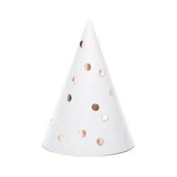 Juhlahattu 16cm, Dots white