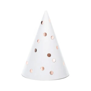 Juhlahattu 16cm, Dots white