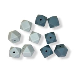 Rayher Silikonihelmet, Hexagon 14mm Harmaa