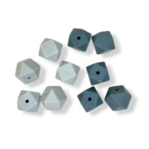 Rayher Silikonihelmet, Hexagon 14mm Harmaa