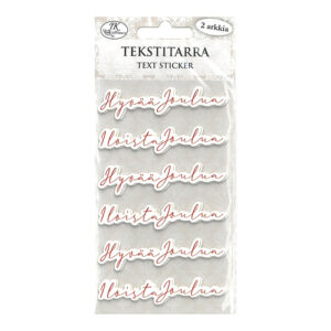 Tekstitarra, 9020 Jouluteksti punainen