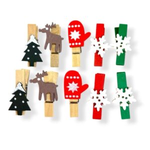 DP Craft Puiset pyykkipojat, joulu 10kpl