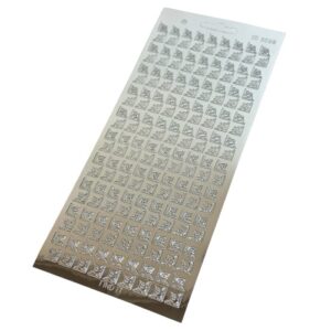 Ääriviivatarra, CD3068Z Pienet kulmat hopea