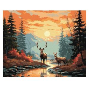 Ideyka Painting by numbers 40x50cm, KHO6576 Refined deers