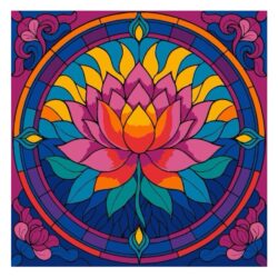 Ideyka Painting by numbers 30x30cm, KHO5167 Stained glass window