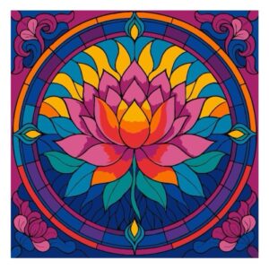 Ideyka Painting by numbers 30x30cm, KHO5167 Stained glass window