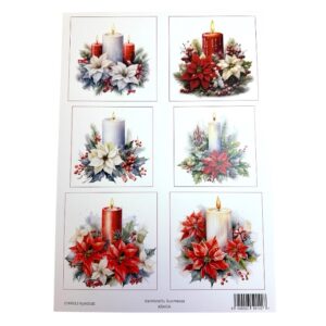 Kuva-arkki A4, CHR913 Kynttilät