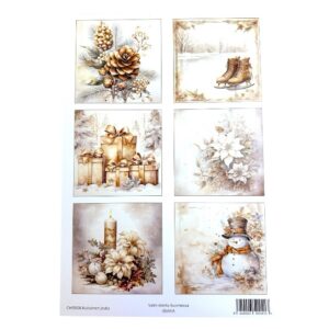 Kuva-arkki A4, CHR908 Kultainen joulu