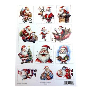 Kuva-arkki A4, CHR910 Joulupukit