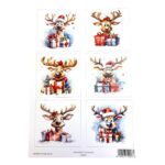 Kuva-arkki A4, CHR905 Iloiset porot