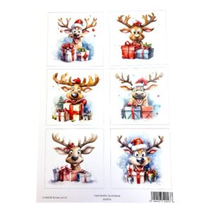 Kuva-arkki A4, CHR905 Iloiset porot