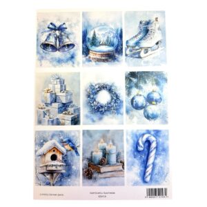 Kuva-arkki A4, CHR915 Sininen joulu