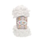 Alize Puffy lanka 100g, 55 Valkoinen