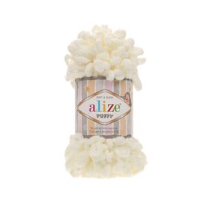 Alize Puffy lanka 100g, 62 Vaalea kerma