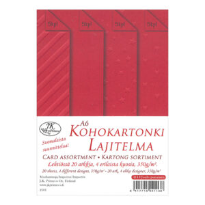 Kohokartonkilajitelma A6, 4113 Joulu punainen