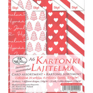 Kartonkilajitelma A6, 4094 Joulu punavalko