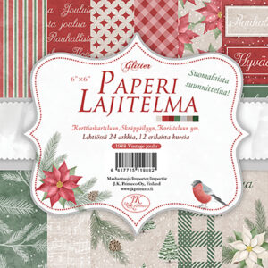 Paperilajitelma 15x15cm, 1988 Vintage joulu