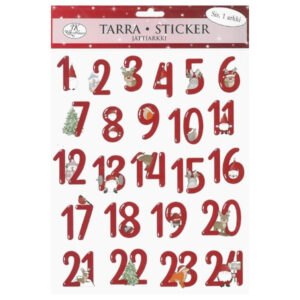 Tarra-arkki, 5109 Joulukalenterinumerot punainen