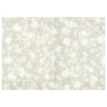 Korttipohja 2-osainen, 7750 Lumihiutale beige
