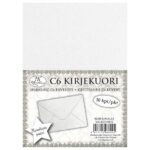 C6 Kirjekuori 10kpl, 8020 Kimalle Valkoinen