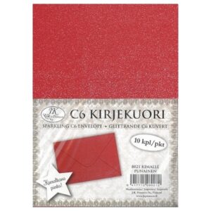C6 Kirjekuori 10kpl, 8021 Kimalle Punainen