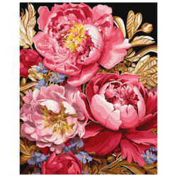 Ideyka Painting by numbers 40x50cm, KHO3262 Floral inspiration with extra metallic paints