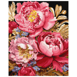 Ideyka Painting by numbers 40x50cm, KHO3262 Floral inspiration with extra metallic paints