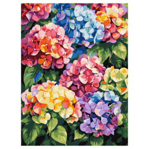 Ideyka Painting by numbers 30x40cm, KHO3299 Multicolored hydrangeas