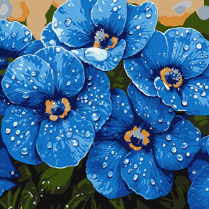 Ideyka Painting by numbers 40x40cm, KHO3316 Violets in the dew