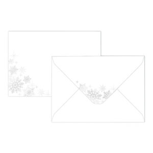C6 Kirjekuori 10kpl, 3122 Lumihiutale hopea folio