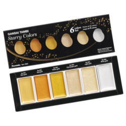 Kuretake Gansai Tambi akvarellivärit 6 väriä, Starry Colors