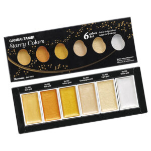 Kuretake Gansai Tambi akvarellivärit 6 väriä, Starry Colors