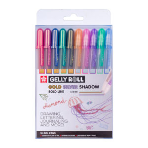 Sakura Gelly Roll- setti, Gold & Silver Shadow 10kpl