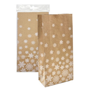 Lahjapussi, 7215 Lumihiutaleet uusioruskea 5kpl