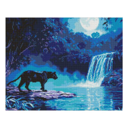 Ideyka Timanttimaalaustaulu 40x50cm, Nocturnal predator, Full Crystal