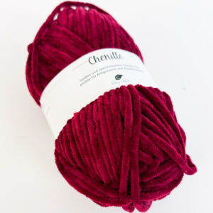 Pro Lana Chenille lanka 100g, 38 Tumma viininpunainen