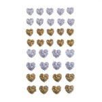 DP Craft Koristetarrat, Heart Stones Gold & Silver
