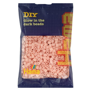 Hama Midi-helmet 1000kpl, 56 Pimeässä hohtava punainen