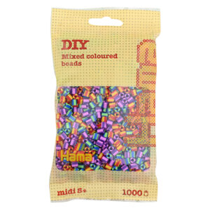 Hama Midi-helmet 1000kpl värilajitelma, 92 Keltaraita mix