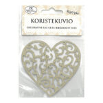 Koristekuvio, 4227 Sydän kulta glitter