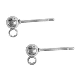 Steely Pop Korvakorutapit pallokoristeella 10kpl, Ruostumaton teräs 304