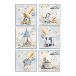 Reprint Kuviokartonki A4, KP0171 Baby boy Tags