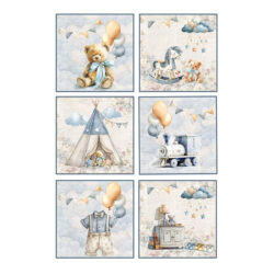 Reprint Kuviokartonki A4, KP0171 Baby boy Tags